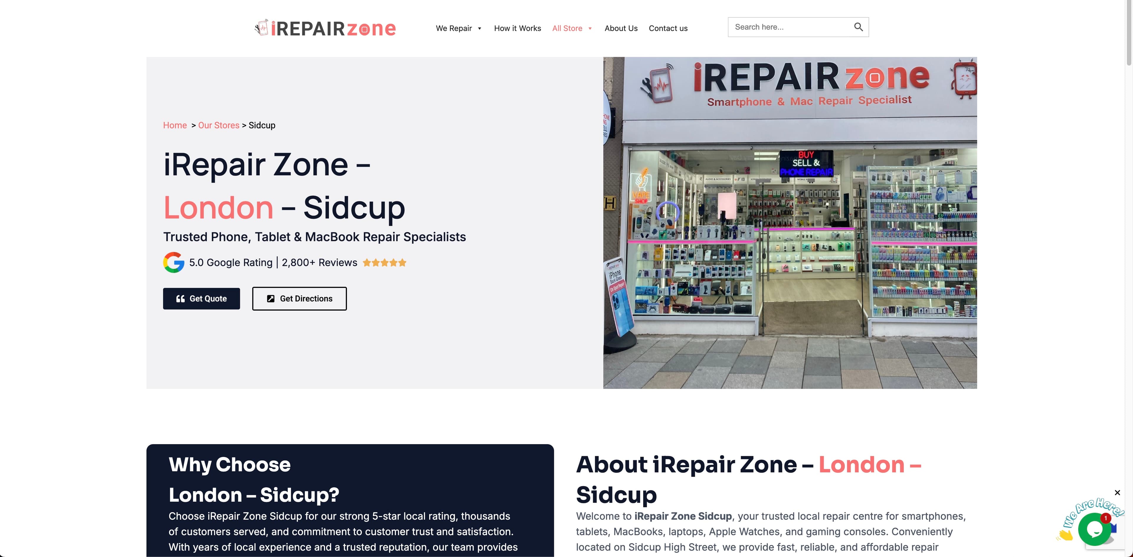 IREPAIR ZONE REPAIR LOCATION
